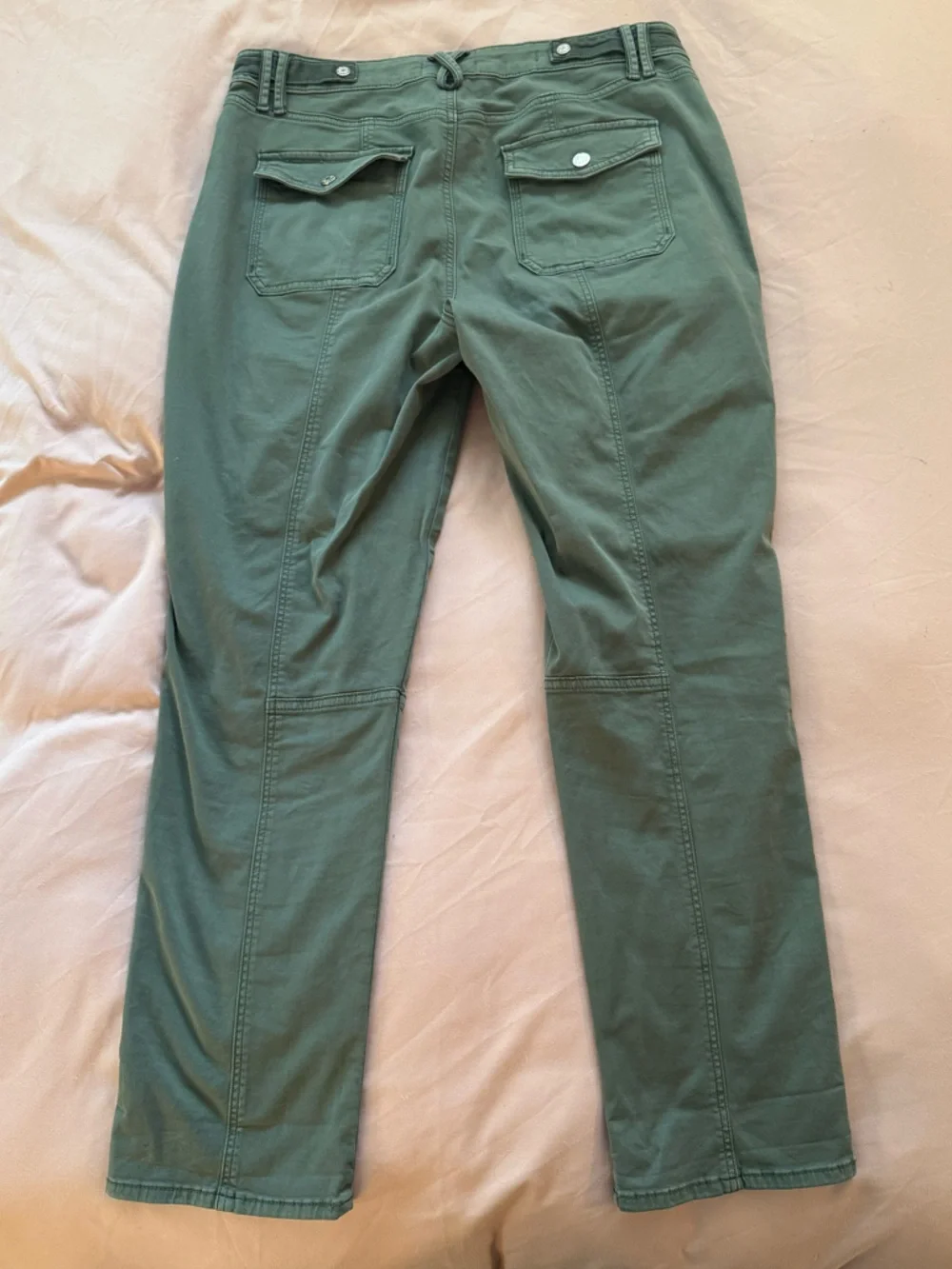 White House Black Market Olive Mid-Rise Straight Crop Pants Size 10 - Picture 6 of 10